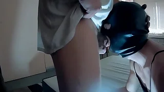 Deepthroat battle-axe fucked in the brashness with an increment of ass